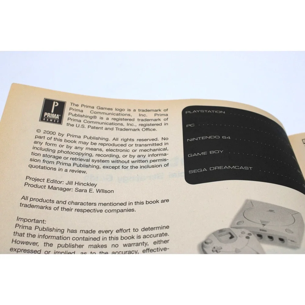 The Ultimate Code Book 2000 Edition Prima Games‎ PSX Game Boy Dreamcast PC N64